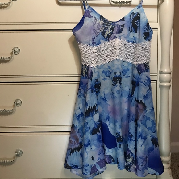 blue flower sundress